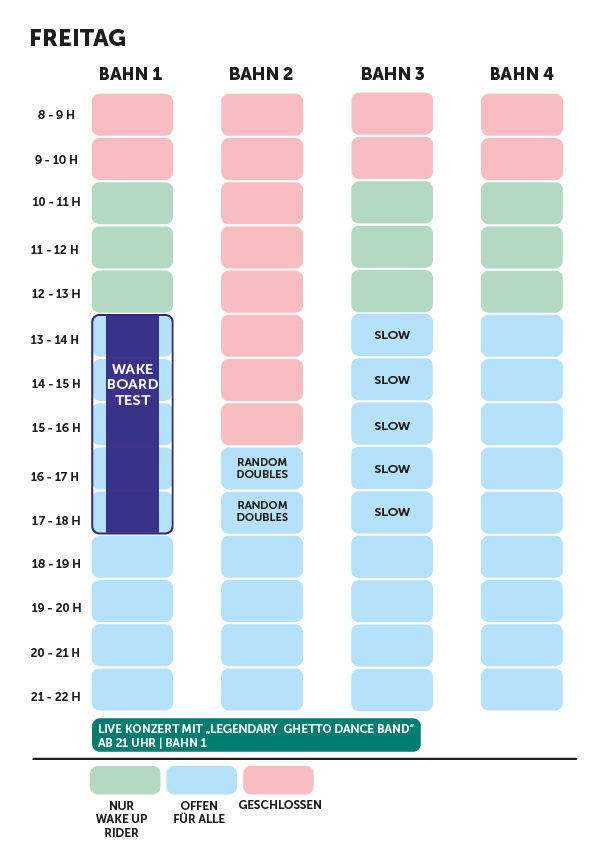 Timetable Wake Up Langenfeld Freitag