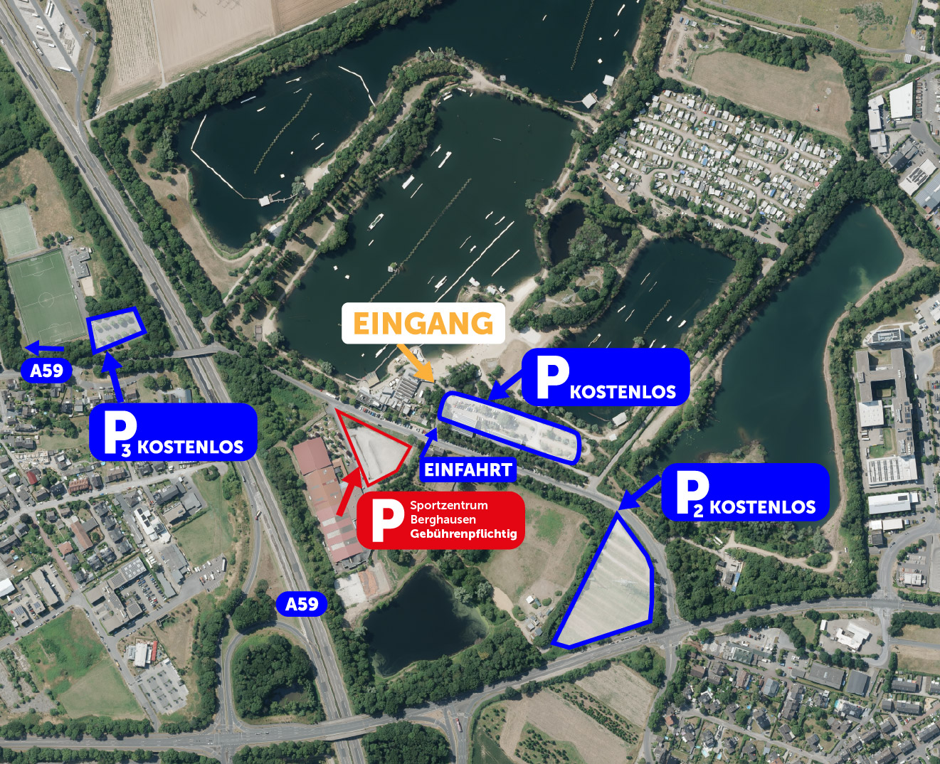 Parkplan Seefest 2026 Wasserski Langenfeld